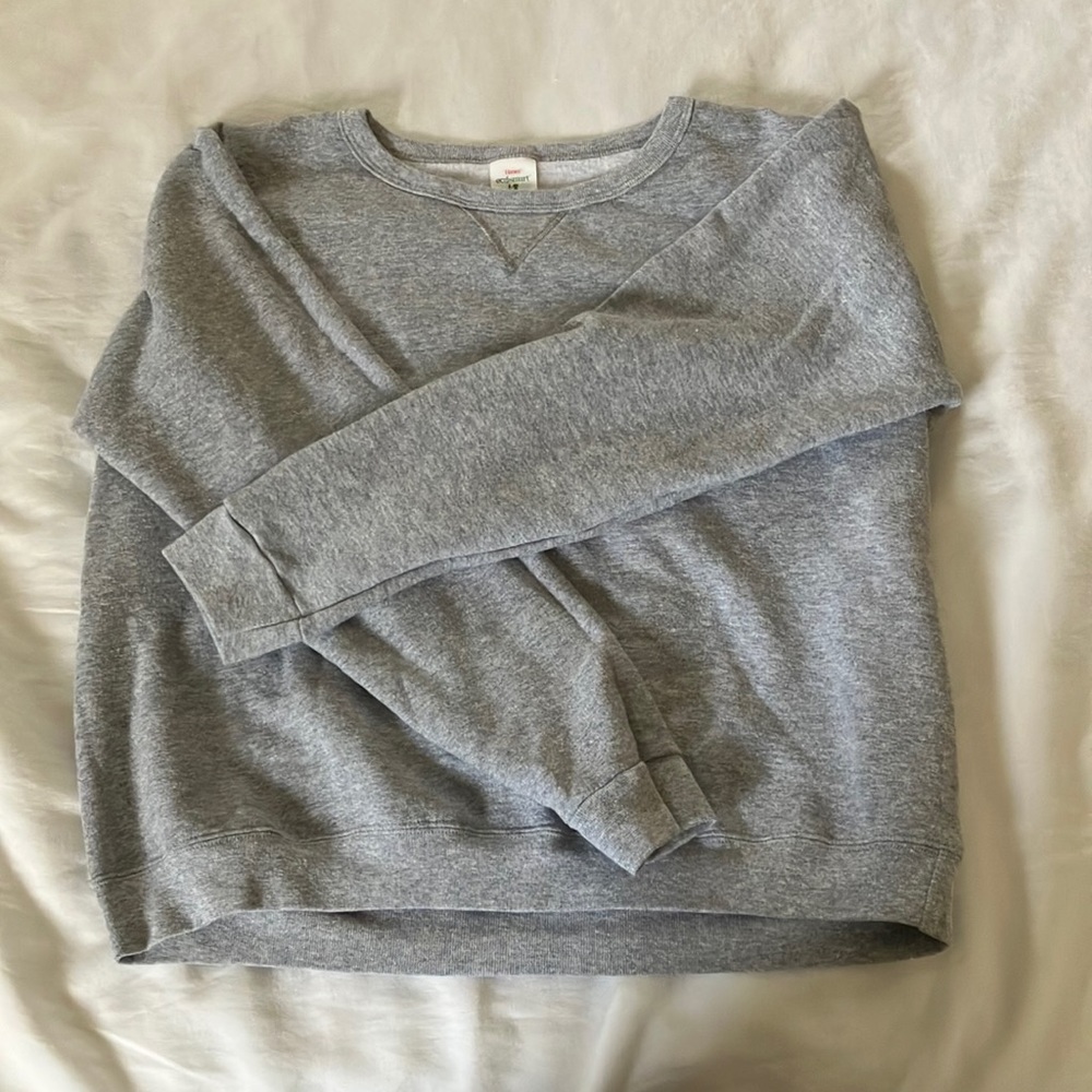 Cropped plain grey hoodie, from eco smart.